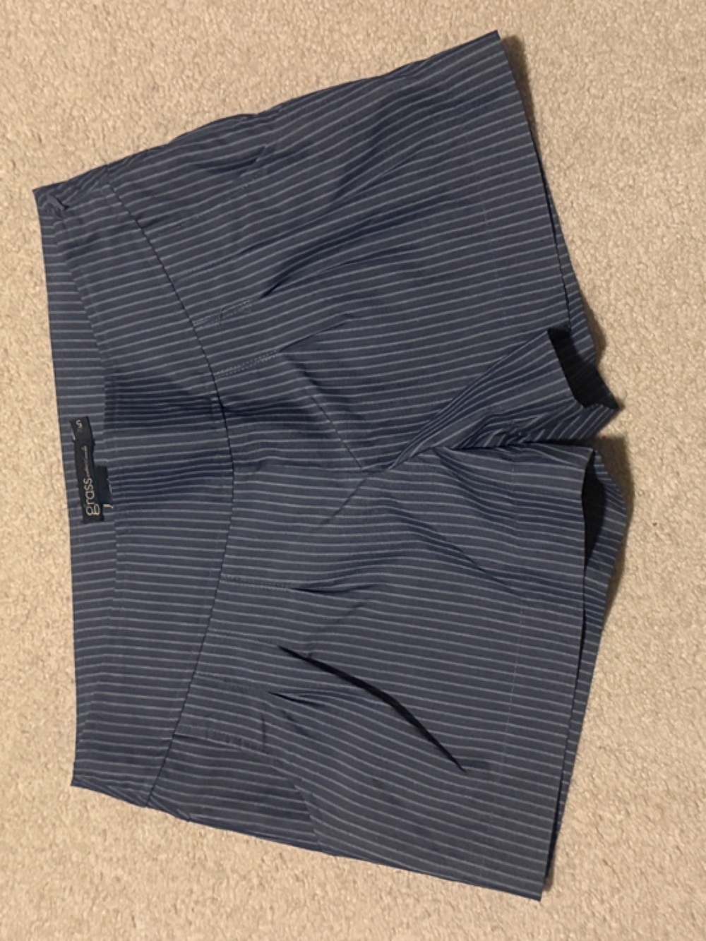 grass collection Navy Pinstripe Bermuda Shorts